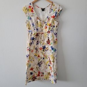 Eddie Bauer white multicolor floral dress